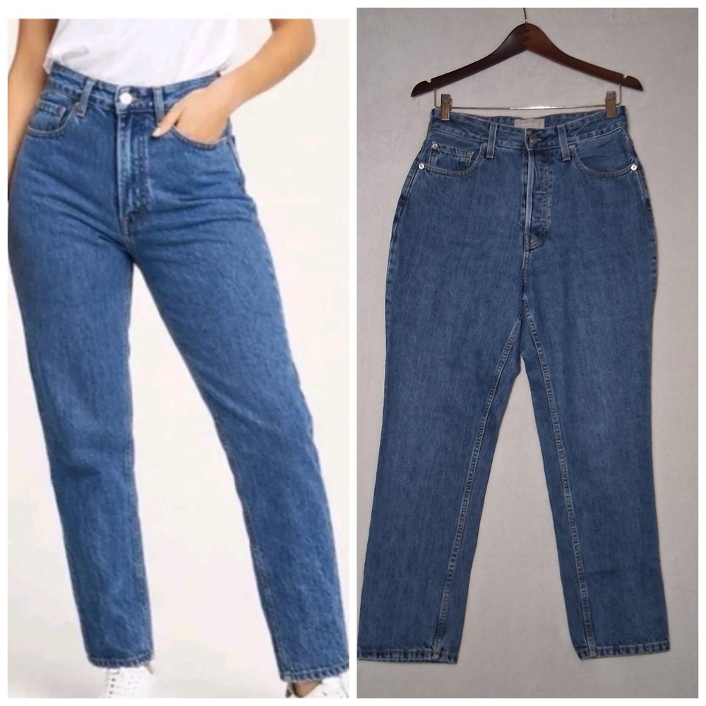Everlane The Curvy 90s Cheeky Straight Jean High Rise Organic Cotton 29 Reg